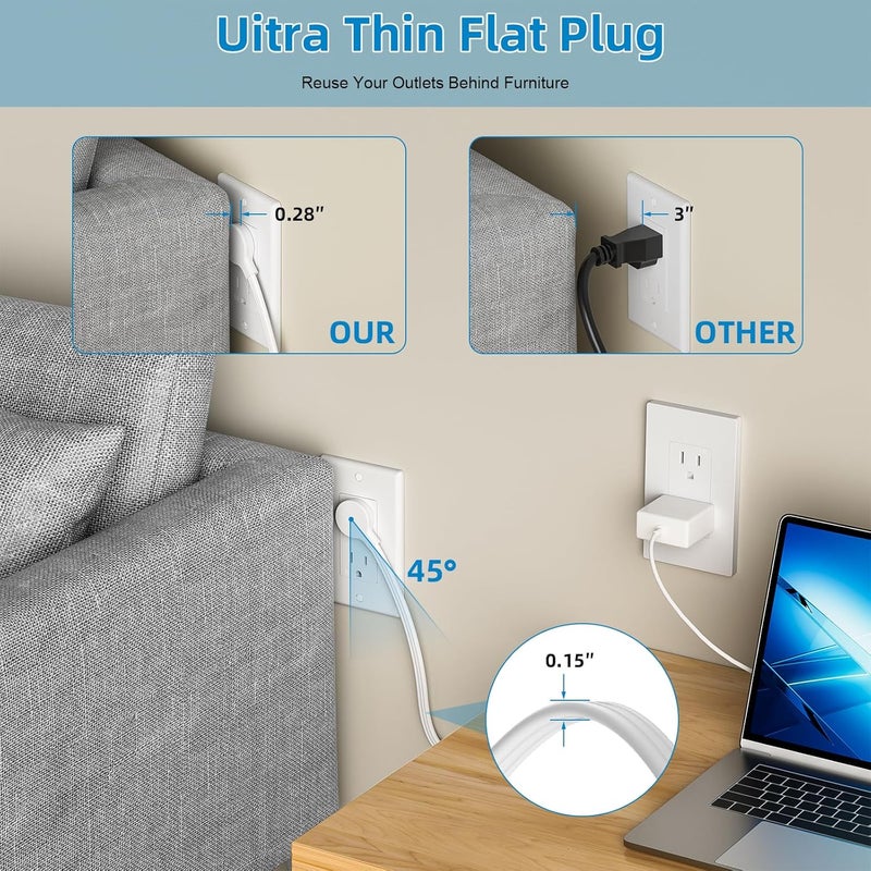 Celendor in Wall Cable Management Kit,Recessed Outlet Box for Wall Mount TV, Outlet Relocation Kit for Relocating Unreachable Electrical Outlets,2 AC Outlets,in Wall Extension Cord - Image 5